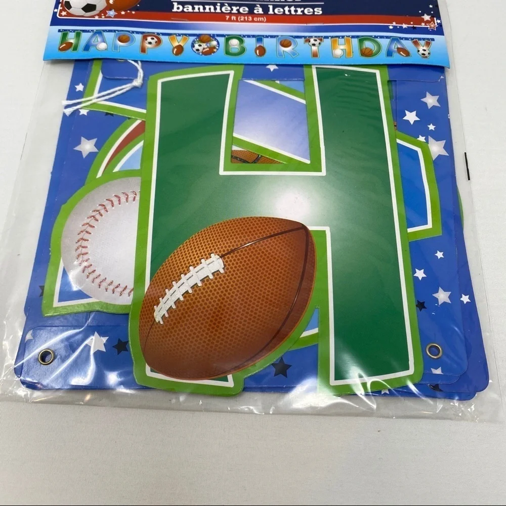 NEW 7 Foot Sports Happy Birthday Sign